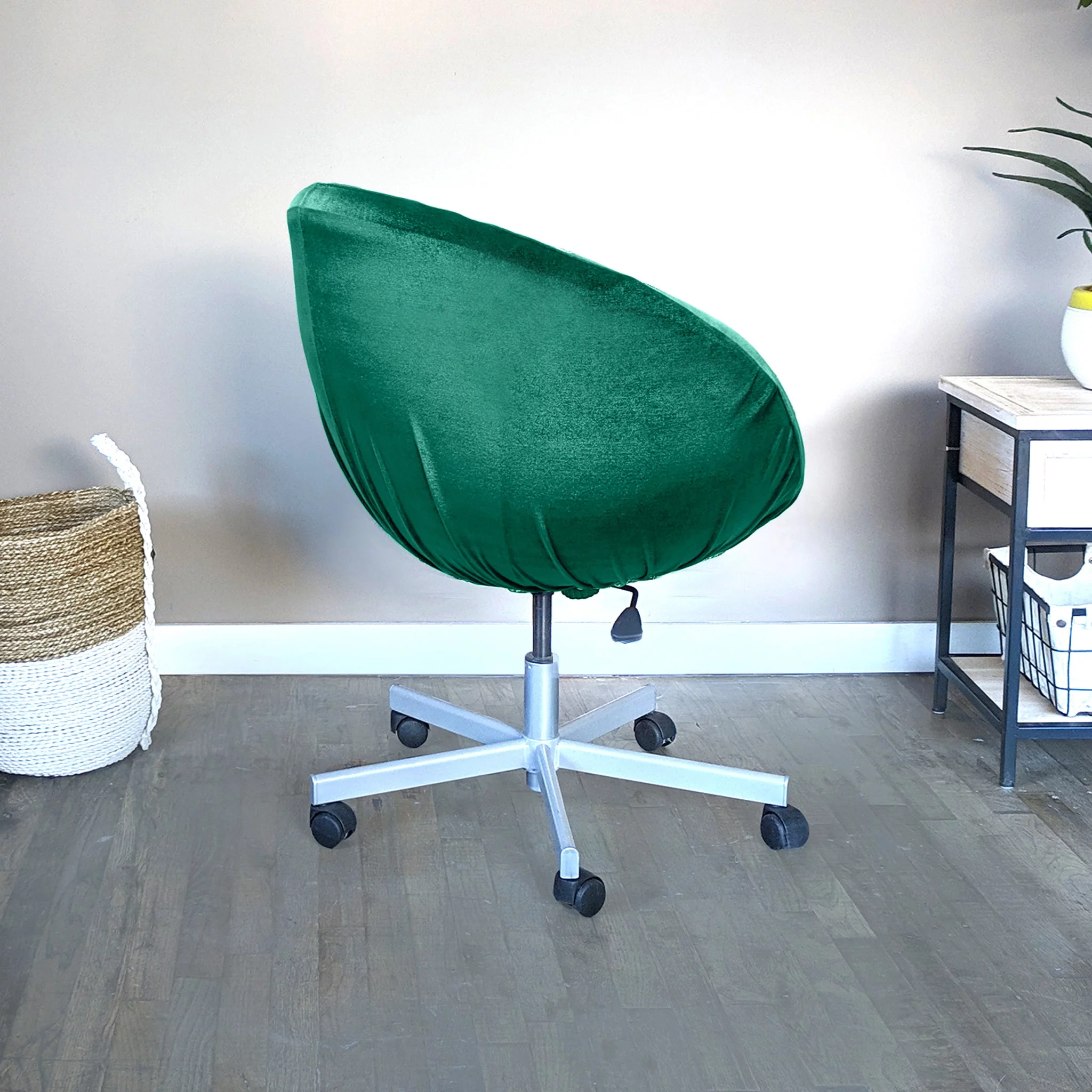Compatible with IKEA SKRUVSTA. Velvet Green Chair Slip Cover - Cheap Abt