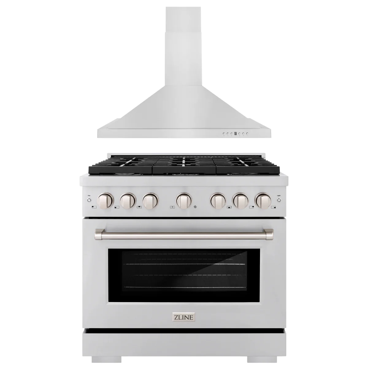 ZLINE Appliance Package - 36 in. Gas Range, 36 in. Range Hood, 2KP-SGRRH36 - Cheap Abt