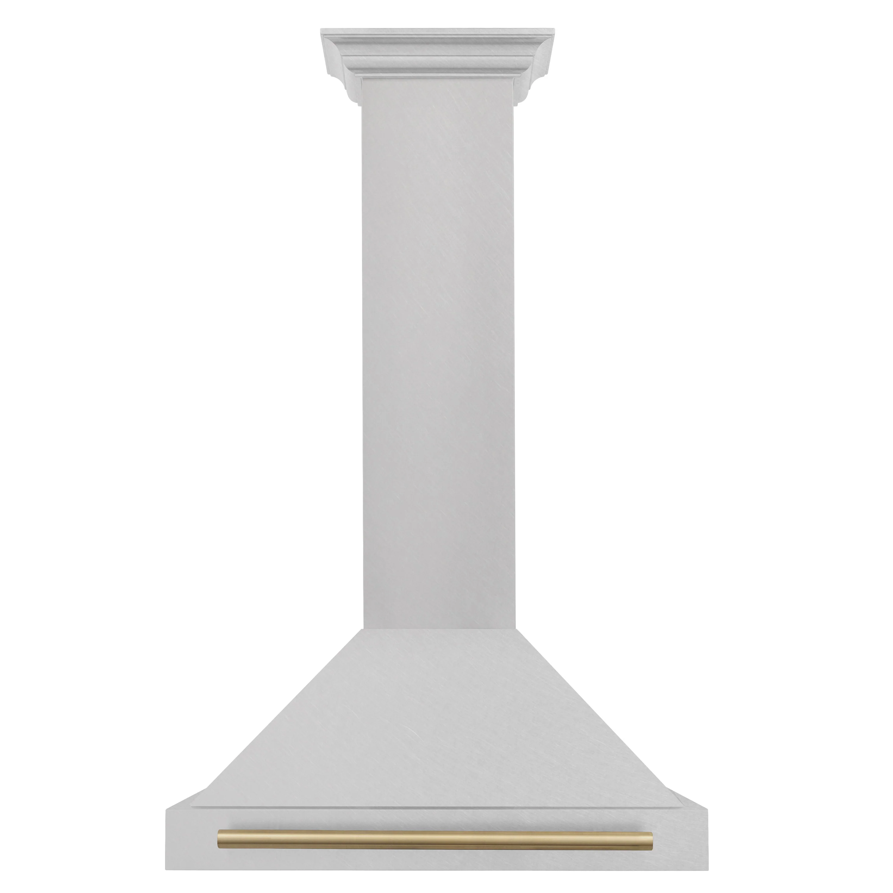 ZLINE 30 Inch Autograph Edition DuraSnow® Stainless Steel Range Hood with Champagne Bronze Handle, KB4SNZ-30-CB - Cheap Abt