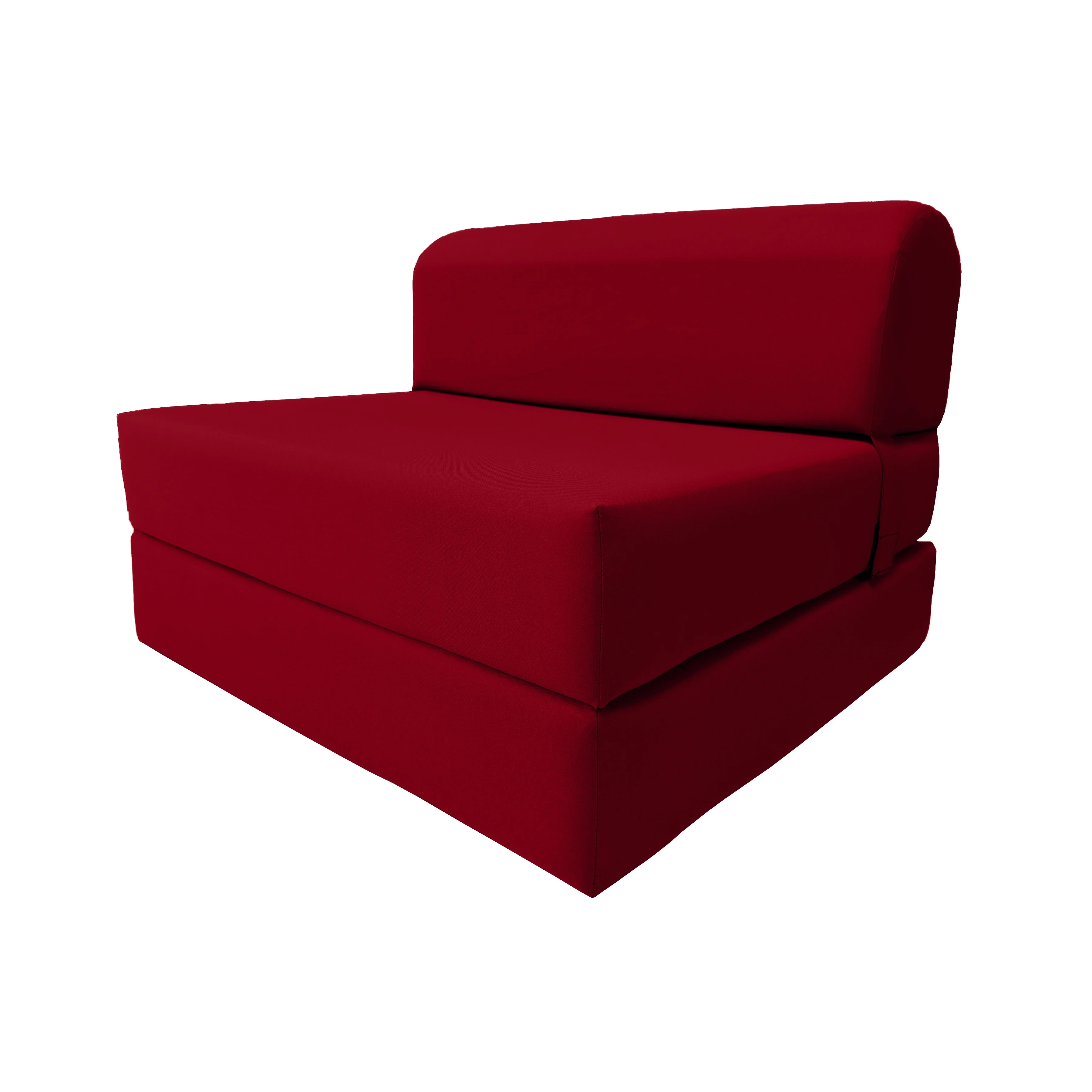 Red Sleeper Chair Folding Foam Beds. Portable Studio Sofa Guest Bed. 6 x 36 x 70 - Cheap Abt