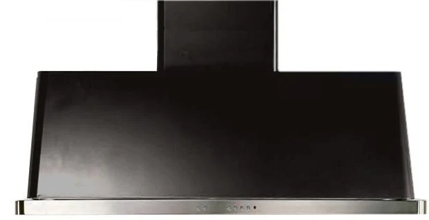 ILVE 48 in. Majestic Glossy Black Wall Mount Range Hood with 600 CFM Blower, UAM120BK - Cheap Abt