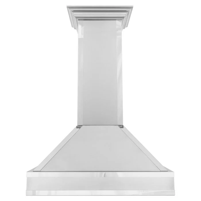 ZLINE 30 in. Designer Series Ducted Wall Mount Range Hood in DuraSnow® Stainless Steel with Mirror Accents, 655MR-30 - Cheap Abt
