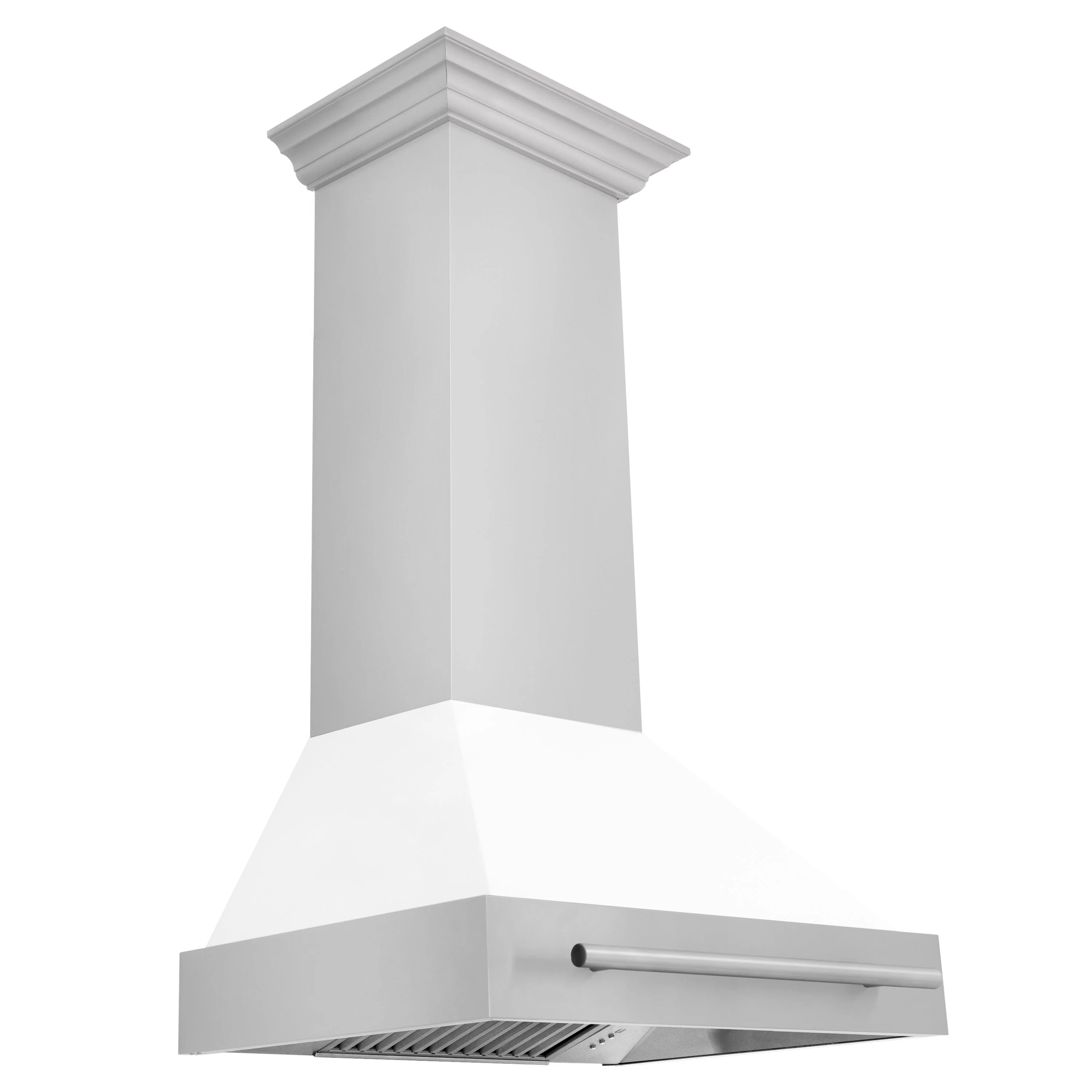 ZLINE 30 In. Stainless Steel Range Hood with White Matte Shell, 8654STX-WM-30 - Cheap Abt