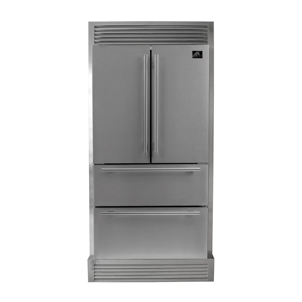 Forno 36 in. 19.3 cu.ft. French Door Refrigerator in Stainless Steel with Grill, FFRBI1820-40SG - Cheap Abt