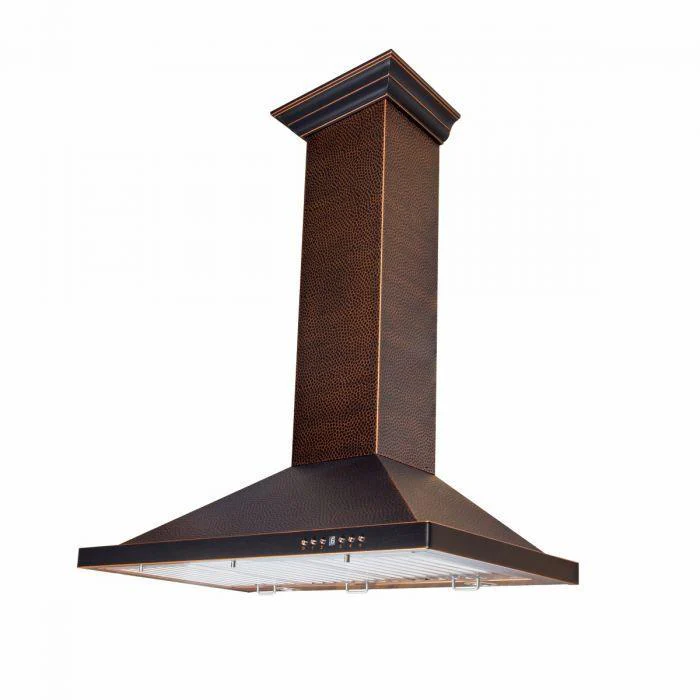 ZLINE 36 in. Hand-Hammered Copper Finish Wall Range Hood, 8KBH-36 - Cheap Abt