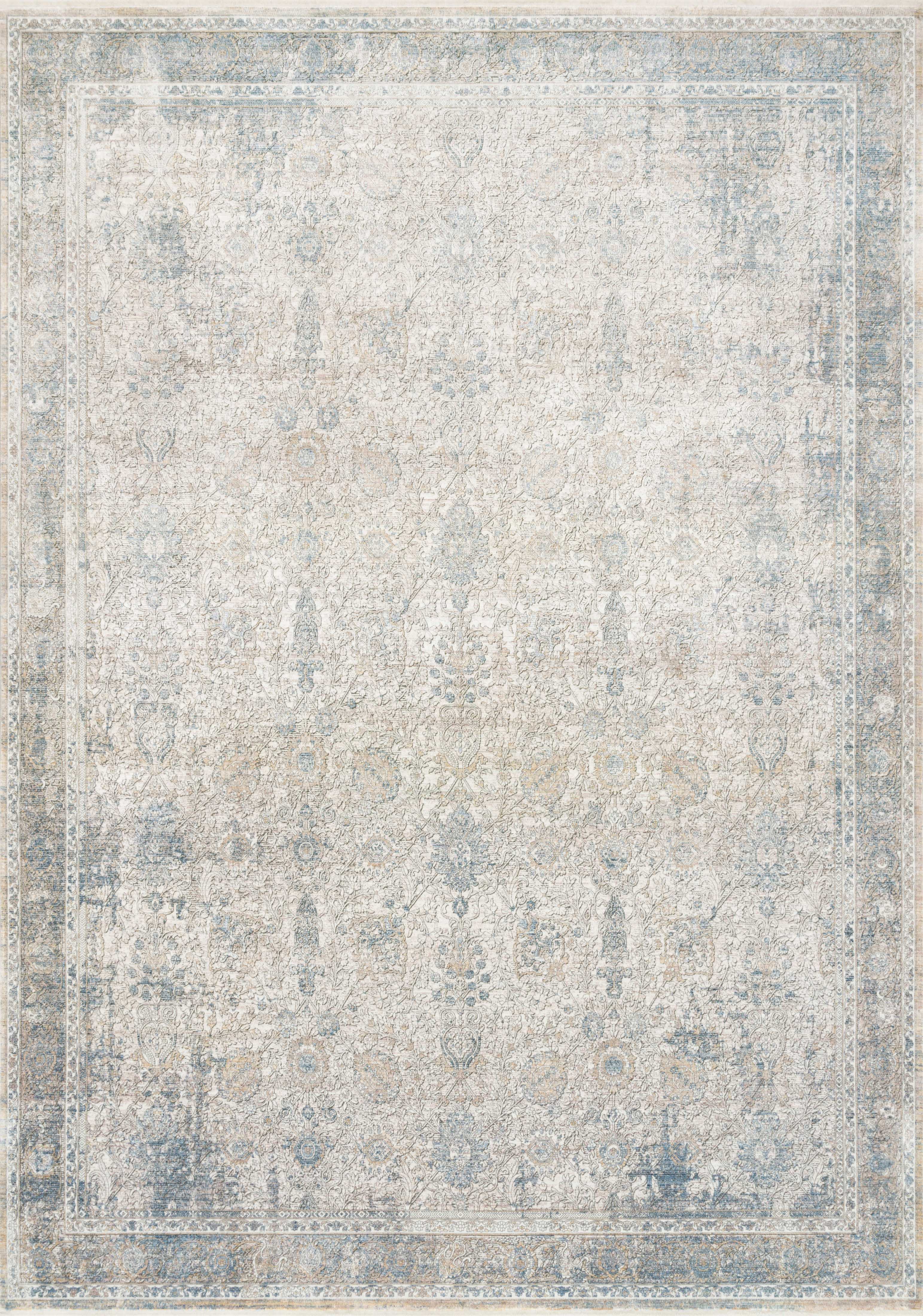 Loloi Rugs Gemma Collection Rug in Sky, Ivory - 9'6