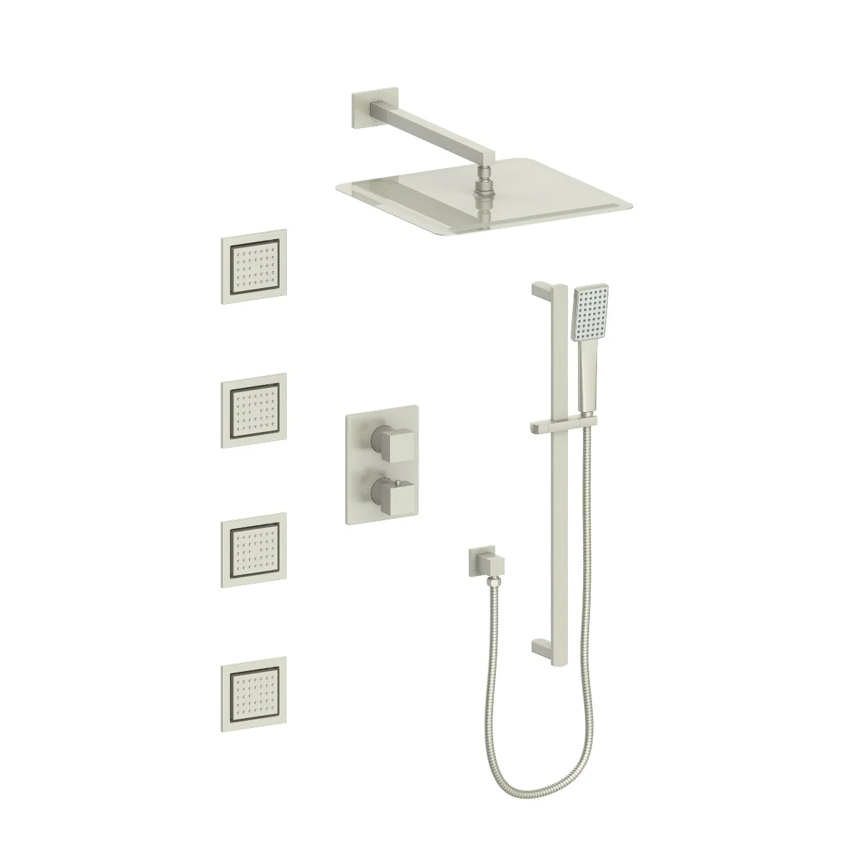 ZLINE Crystal Bay Thermostatic Shower System in Brushed Nickel, CBY-SHS-T3-BN - Cheap Abt