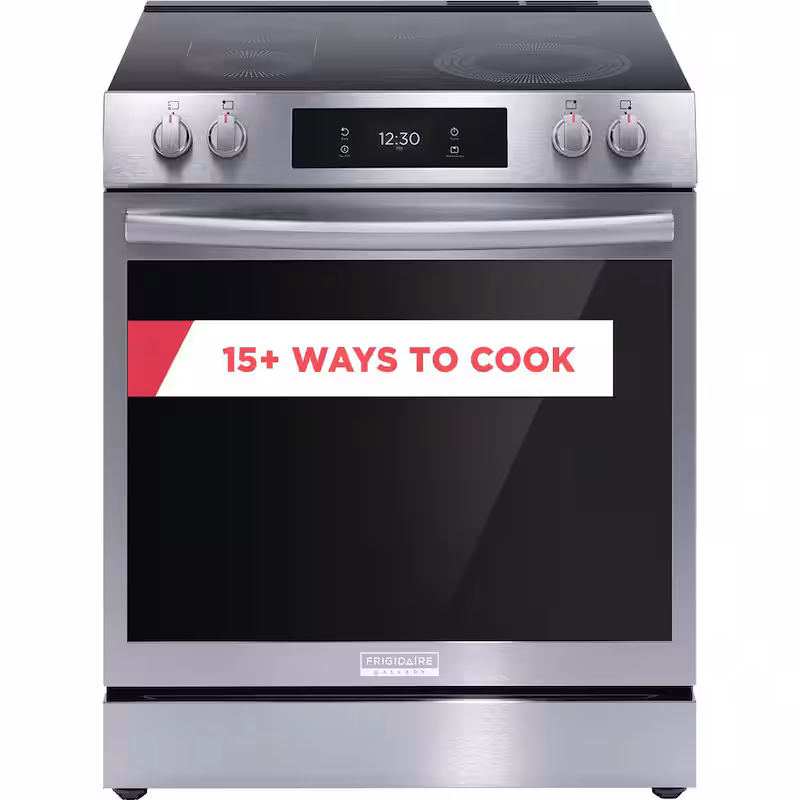 Gallery 30 in. 6.2 cu.ft. 5 Element Slide-In Electric Range w/ Total Convection & Air Fry in SmudgeProof Stainless Steel - Cheap Abt