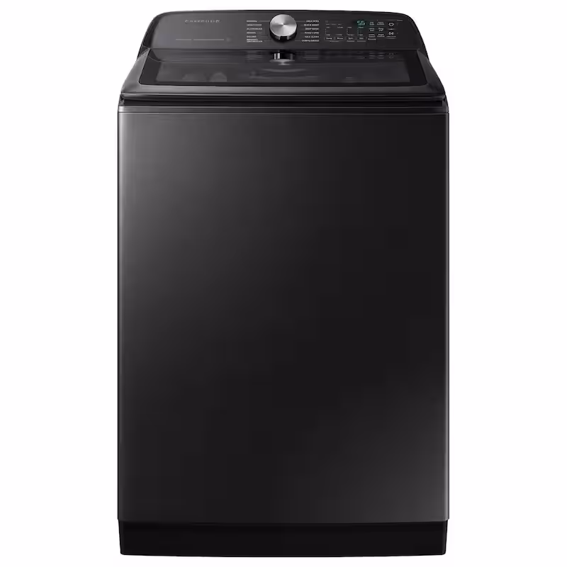 5.2 cu. ft. Large Capacity Smart Top Load Washer with Super Speed Wash in brushed black - Cheap Abt