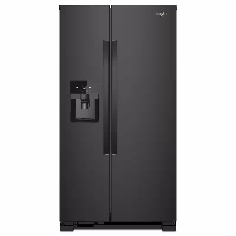 25 cu. ft. Side by Side Refrigerator in Black - Cheap Abt
