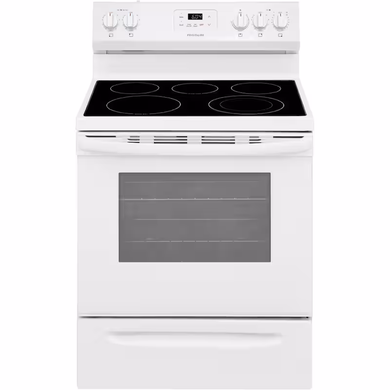 30 in. 5.3 cu. ft. Electric Range with Manual Clean in White - Cheap Abt