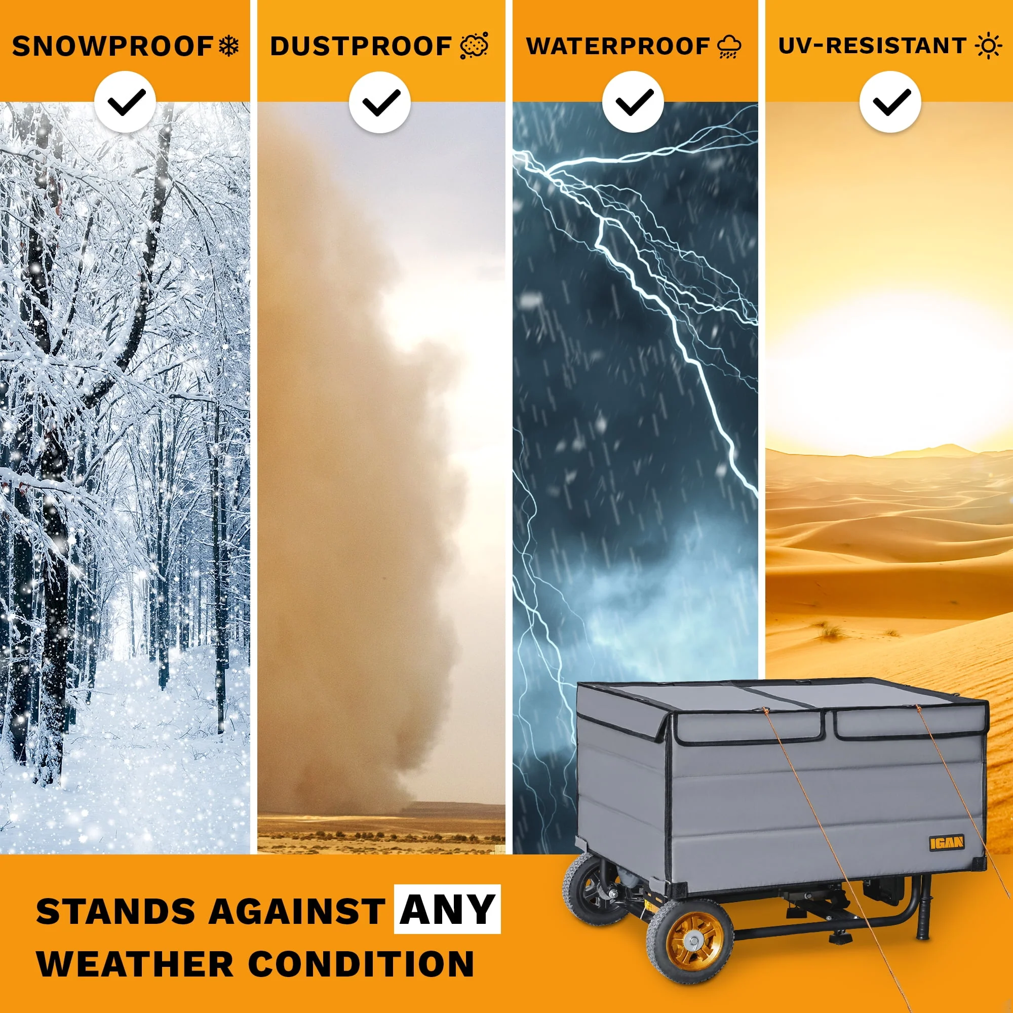 IGAN Generator Tent Waterproof Portable Generator Cover for 3500–12000 Watt 9,2 lb. Generators Black - Cheap Abt