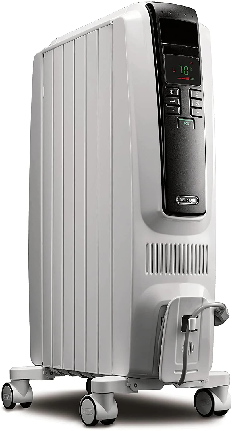 DeLonghi Dragon4 Oil-Filled Heater: 6 fins with patented thermal chimneys, digital controls | TRD40615E - Cheap Abt