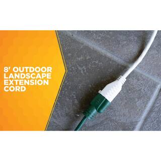 Southwire 8 ft. 163 Outdoor Extension Cord in White 277563 - Cheap Abt
