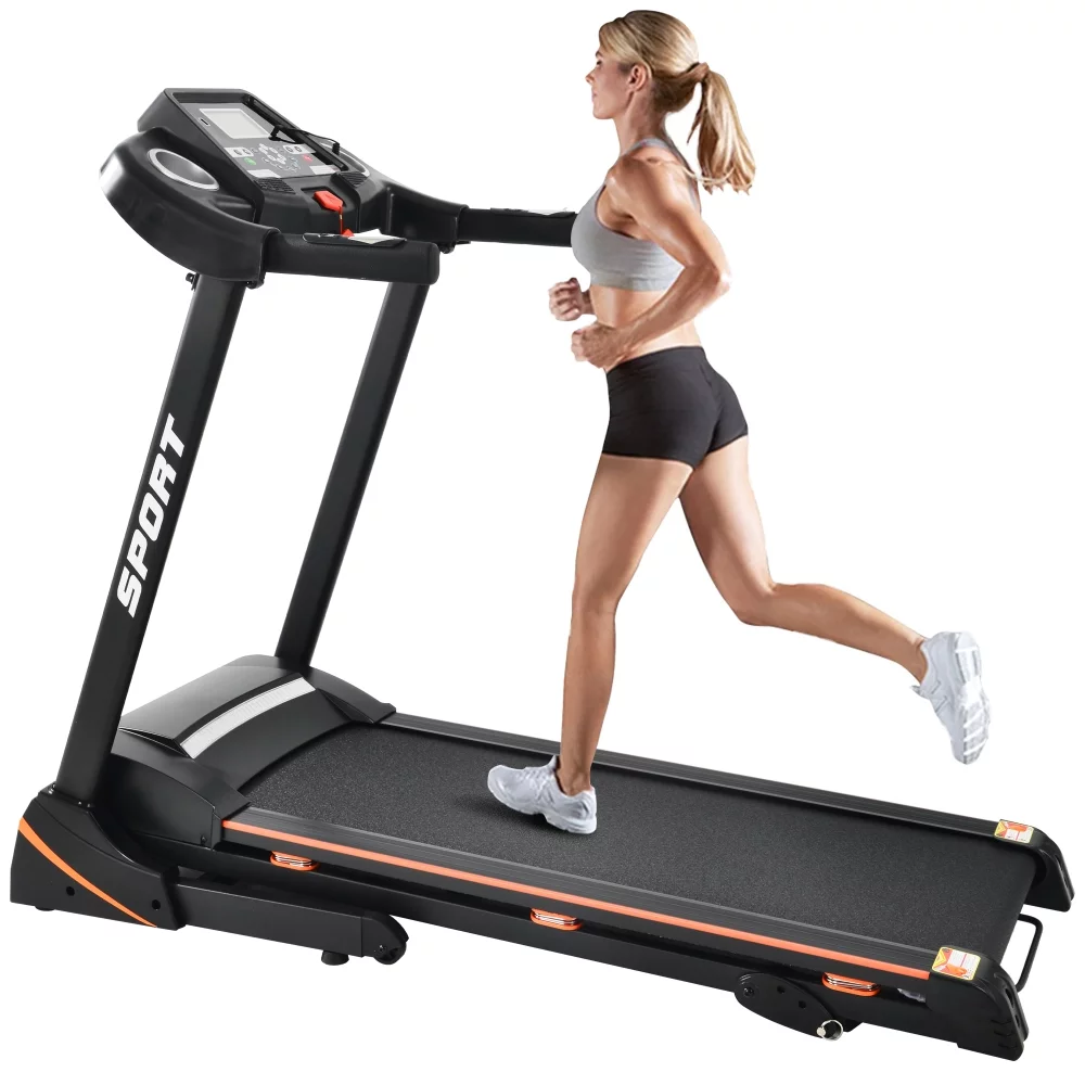 Folding 3.5 HP Treadmill 330 LB Capacity for Home, 15% Manual Incline Running Machine with & Strong Shock Absorption, Easy Assembly & Space Saver for Home Office Workout - Cheap Abt