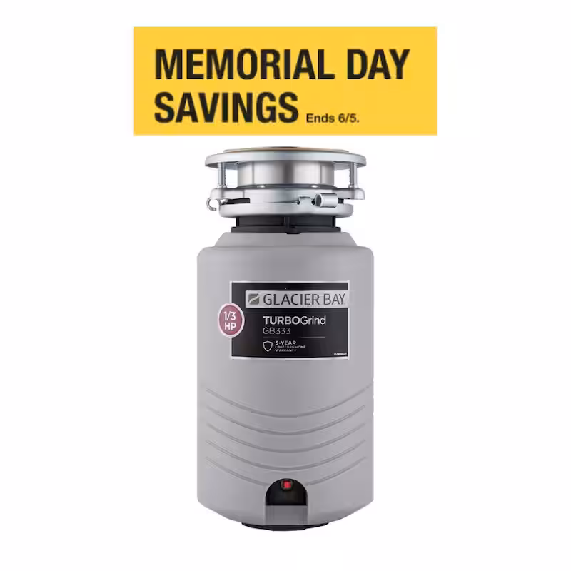 TurboGrind 1/3 hp. Continuous Feed Garbage Disposal with Power Cord - Cheap Abt