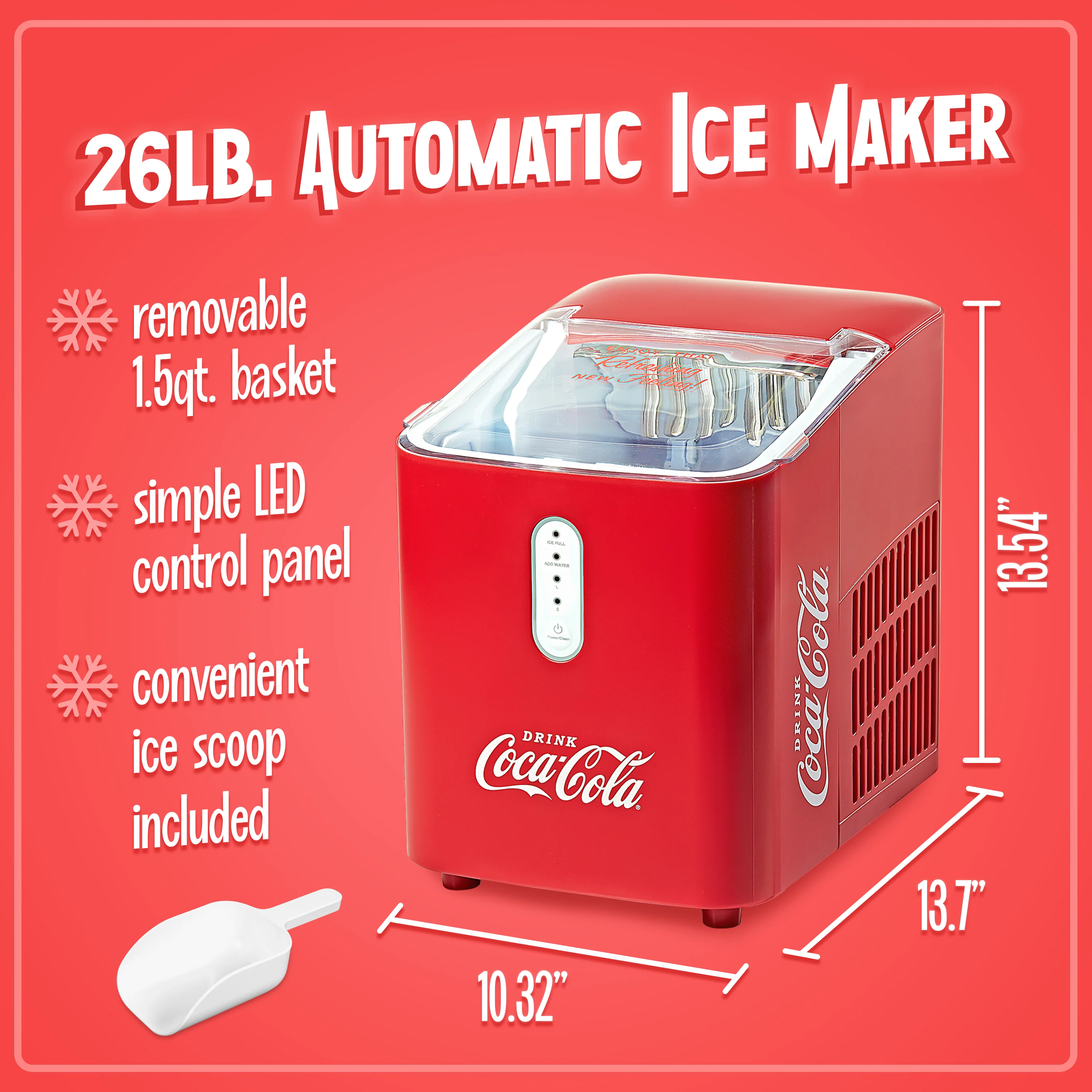 Coca-Cola Self Cleaning 26-Pound Automatic Ice Maker - Cheap Abt