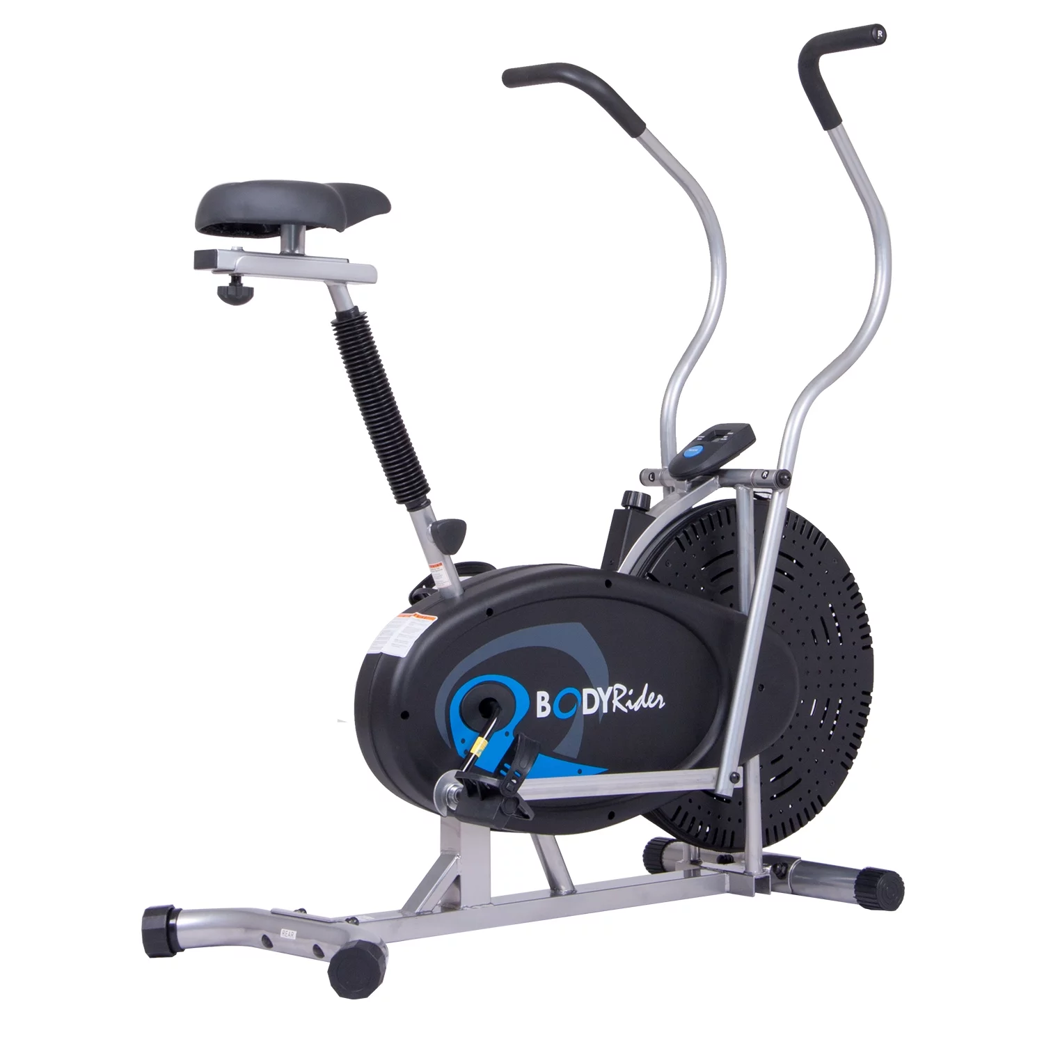 Body Flex Sports BRF650 Body Rider Upright Gel Seat Fan Bike with Looped Pedals - Cheap Abt