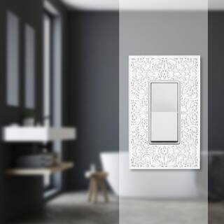AMERELLE Momfort 1 Gang Rocker Metal Wall Plate - White 73RW - Cheap Abt