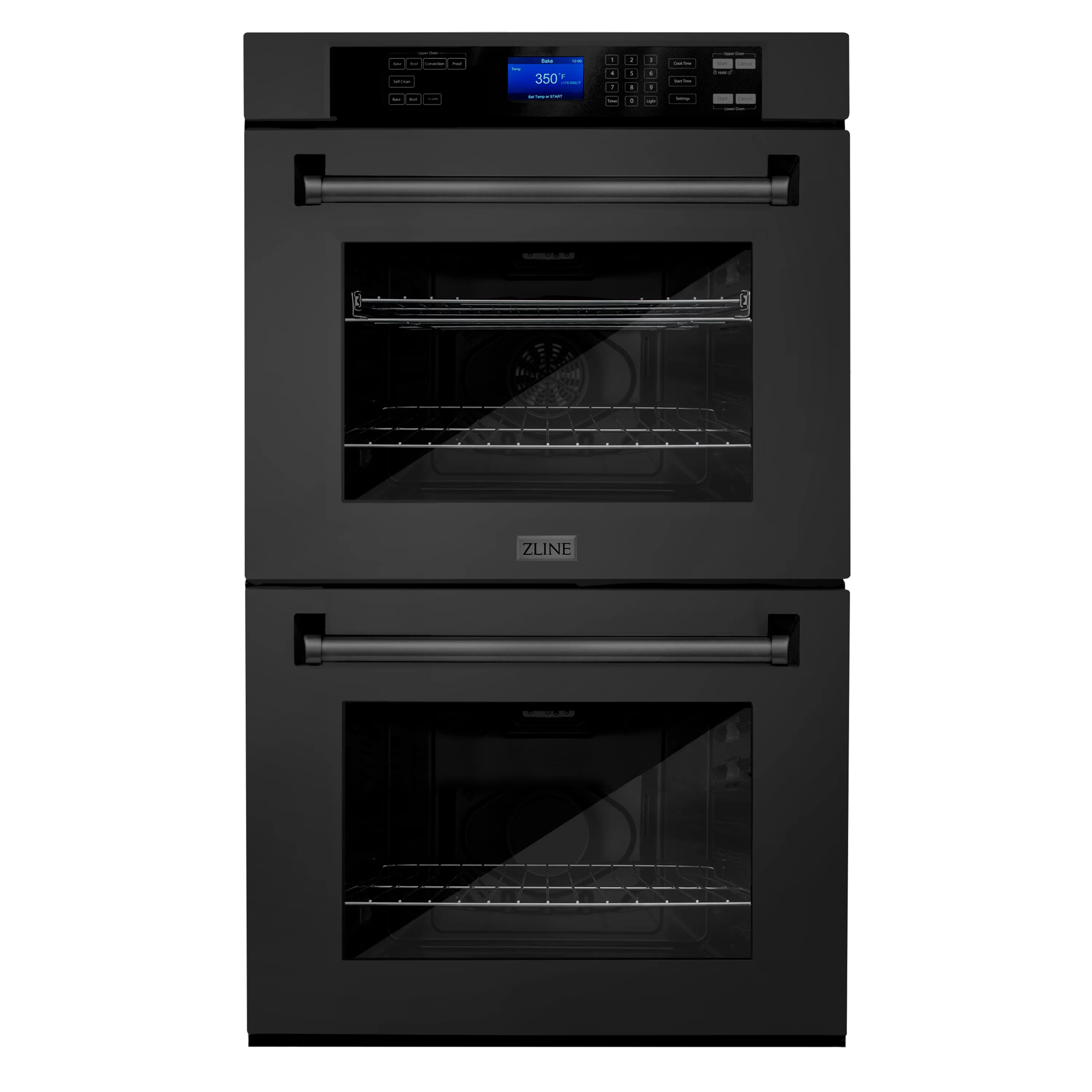 ZLINE 30 in. Professional Double Wall Oven in Black Stainless Steel with Self Cleaning, AWD-30-BS - Cheap Abt