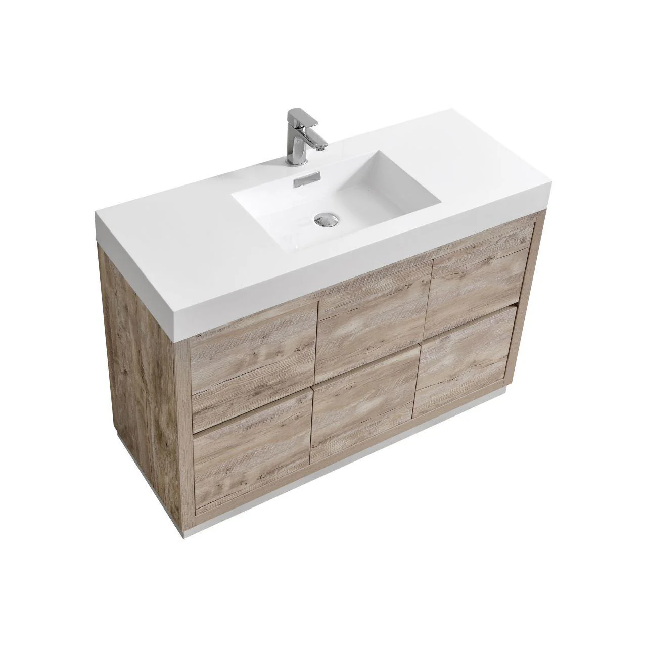 KubeBath Bliss 48 in. Free Standing Modern Bathroom Vanity - Nature Wood, FMB48-NW - Cheap Abt