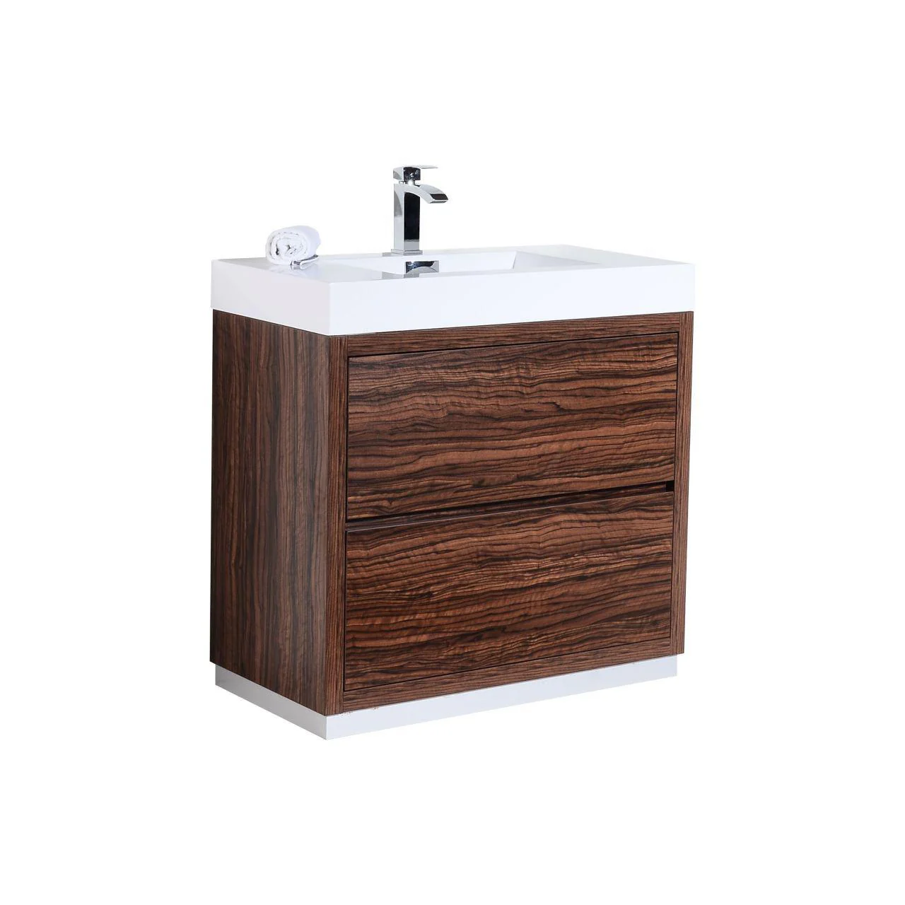 KubeBath Bliss 36 in. Free Standing Modern Bathroom Vanity - Walnut, FMB36-WNT - Cheap Abt