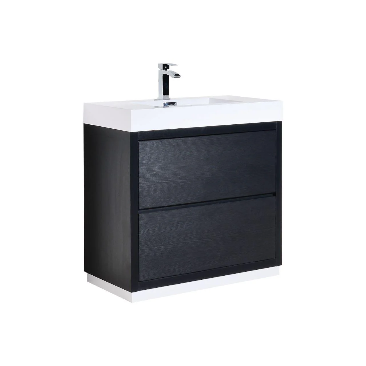 KubeBath Bliss 36 in. Free Standing Modern Bathroom Vanity - Black, FMB36-BK - Cheap Abt