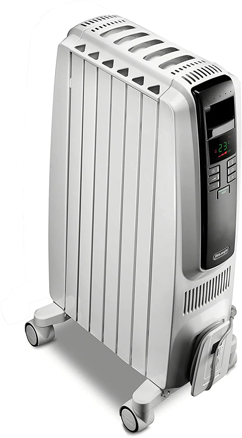 DeLonghi Dragon4 Oil-Filled Heater: 6 fins with patented thermal chimneys, digital controls | TRD40615E - Cheap Abt