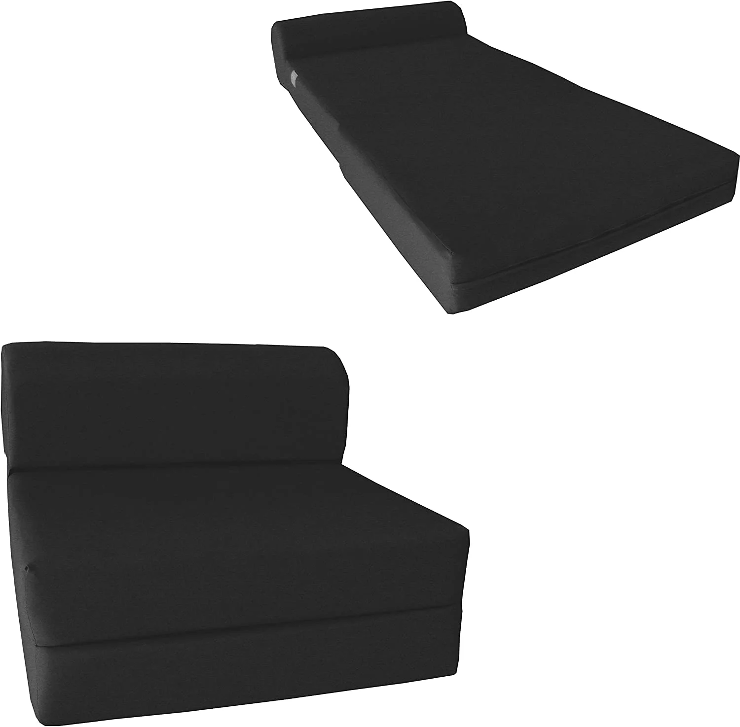 Chair Folding Foam Bed. Studio Sofa Guest Folded Foam Mattress (6 x 24 x 70. Black) - Cheap Abt